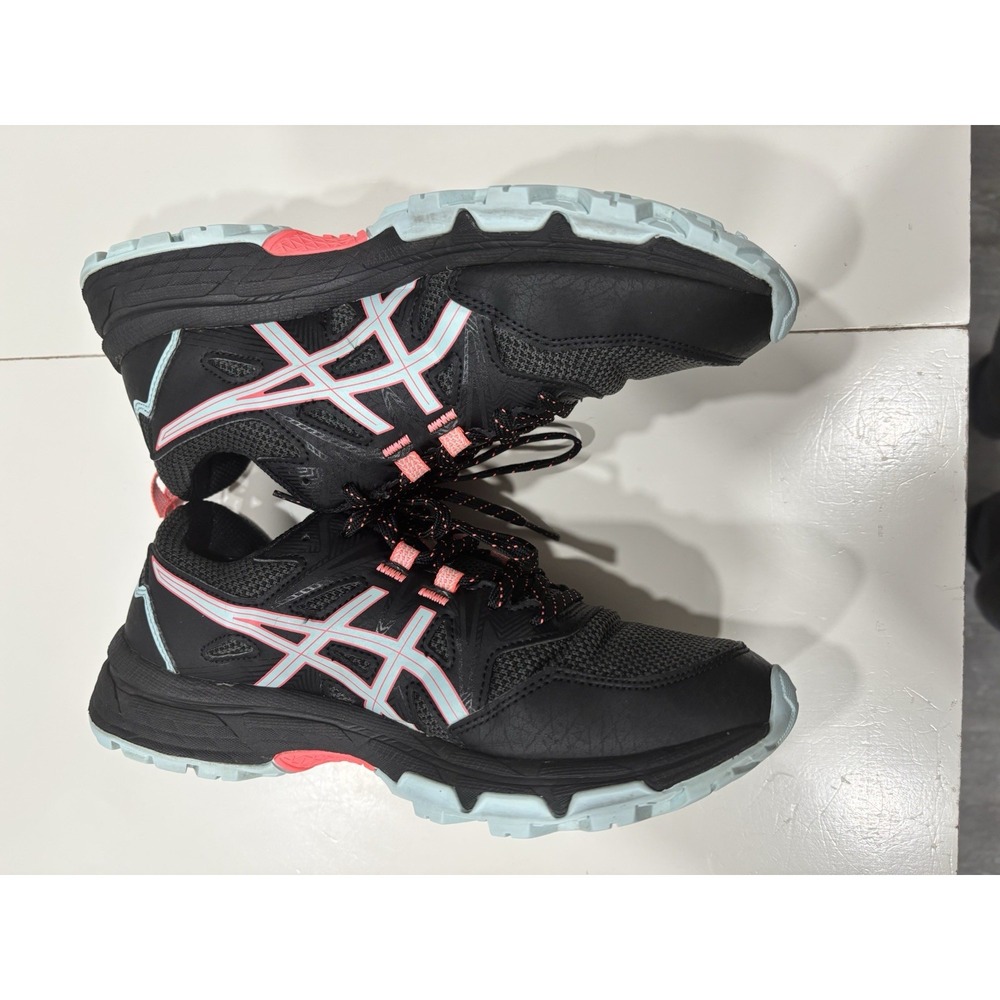 ASICS Gel Venture 8 Women's Trail Running Shoes Size 8.5 Black Pink Blue - Picture 5 of 8